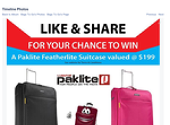 Win a PAKLITE suitcase!