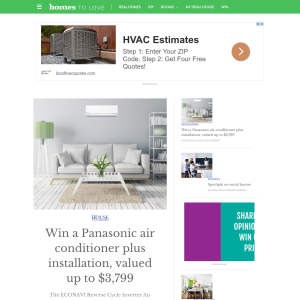Win a Panasonic air conditioner + installation, valued at up to $3,799!