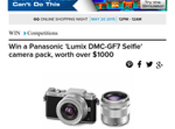 Win a Panasonic 'Lumix DMC-GF7' selfie camera pack, worth over $1,000!