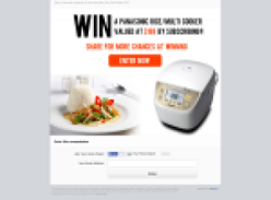 Win a Panasonic Rice/Multi Cooker valued at $169!