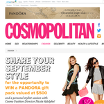 Win a Pandora gift pack & a styling session with Cosmo Fashion Director, Nicole Adolphe!