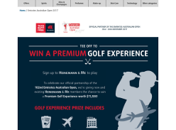 Win a premium golf experience! (Registration & Interaction at Sydney International Airport Required)