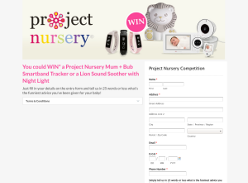 Win a Project Nursery Mum + Bub Smartband Tracker or a Lion Sound Soother