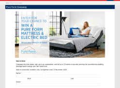 Win a Pure Form mattress & Electric Bed!