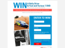 Win a Rally Drive & a 'Fast & Furious 7' DVD!
