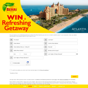 Win a refreshing getaway to 'Atlantis the Palm', Dubai! (Purchase Required)