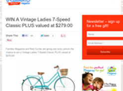 Win a Reid vintage ladies 7-Speed Classic PLUS bicycle valued at $279!