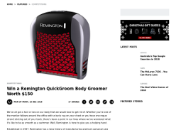 Win a Remington QuickGroom Body Groomer