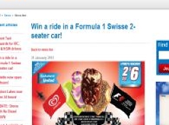 Win a ride in a Formula 1 Swisse 2-seater car!