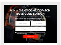 Win a rose gold edition G-Shock MT-G watch!