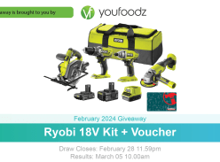 Win a Ryobi 18V Kit & Voucher