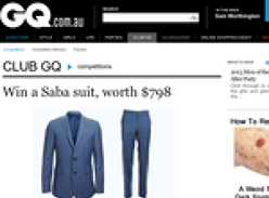 Win a Saba suit, worth $798!