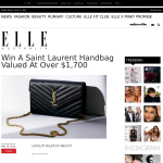 Win a Saint Laurent handbag valued at over $1,700!