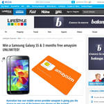 Win a Samsung Galaxy S5 & 3 months free Amaysim UNLIMITED!