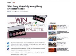 Win a Savvy Minerals by Young Living Eyeshadow Palette!