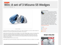 Win A set of 3 Mizuno S5 Wedges 