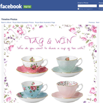 Win a set of 4 vintage Royal Albert Teacups & Saucers for you & a friend valued at $299!