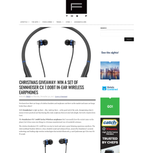 Win a set of Sennheiser CX 7.00BT In-Ear Wireless earphones