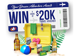 Win a share $20k in Travel Vouchers