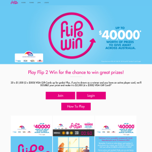Win a share of 24 Visa Cards valued at up to $40,000