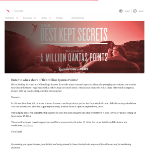 Win a share of 5 million Qantas points!