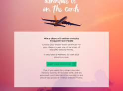 Win a share of 5 million 'Velocity Frequent Flyer Points'!