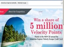 Win a share of 5 million Velocity points!