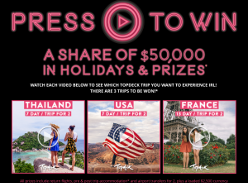Win a share of $50,000 in holidays & prizes! (18-39 year olds ONLY)