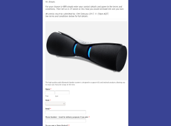 Win a Sharp bluetooth speaker system!