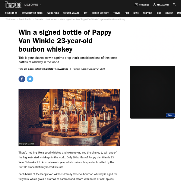 Win a Signed Bottle of Pappy Van Winkle 23yo