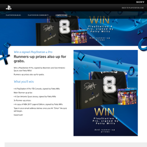 Win a Sony Playstation 4 Pro signed by Patty Mills!