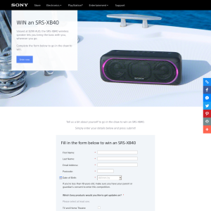 Win a Sony SRS-XB40 Wireless Speaker