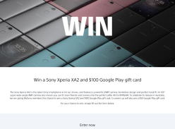 Win a Sony Xperia XA2 and $100 Google Play gift card