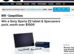 Win a Sony Xperia Z2 tablet & Specsavers pack, worth over $1,500!