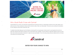 Win a South Pacific Cruise with Carnival