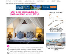 Win a spa program for 2 at Sukhavati Bali worth $3,230! (Flights NOT Included)