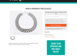 Win a sparkly necklace, valued at $129!