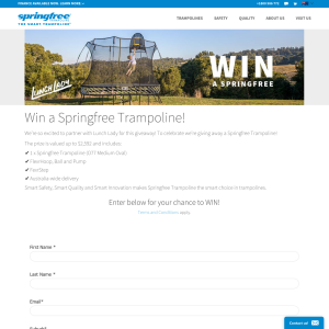 Win a Springfree trampoline