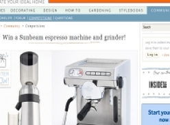 Win a Sunbeam espresso machine and grinder!