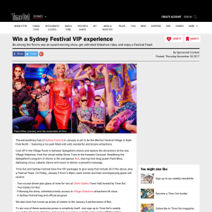 Win a Sydney Festival VIP experience
