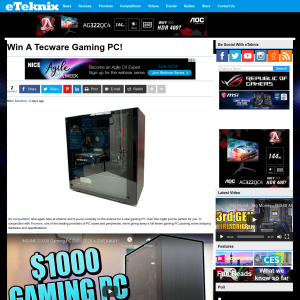Win a Tecware Gaming PC Over