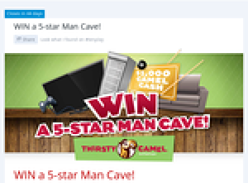 Win a 'Thirsty Camel' 5-star Man Cave!
