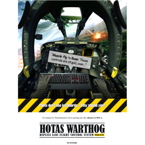 Win a Thrustmaster HOTAS Warthog Replica A10C Flight Control System