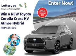 Win a Toyota Corolla Cross Atmos AWD Hybrid