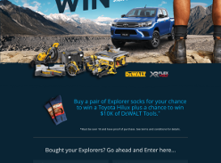 Win a Toyota Hilux + the chance to win $10K of DeWault Tools! (Purchase Required)
