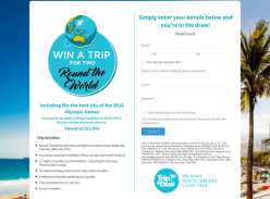 Win a trip for 2 around the world!