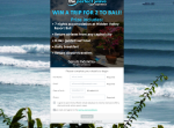 Win a trip for 2 to Bali!