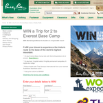 Win a trip for 2 to Everest base camp!