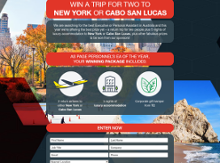 Win a trip for 2 to New York or Cabo San Lucas!