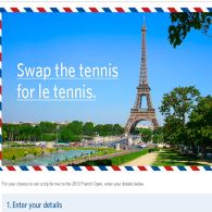 Win a trip for 2 to the 2013 French Open!